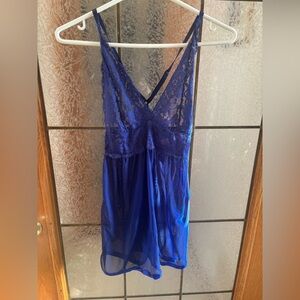 BLUE AVIDLOVE LACE BABYDOLL SLIP DRESS 15” PTP